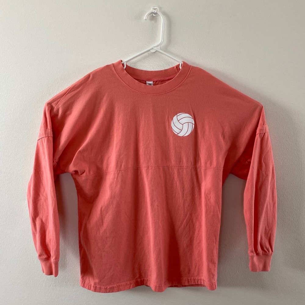 Pink Volleyball Spirit Wear Long Sleeve Tee